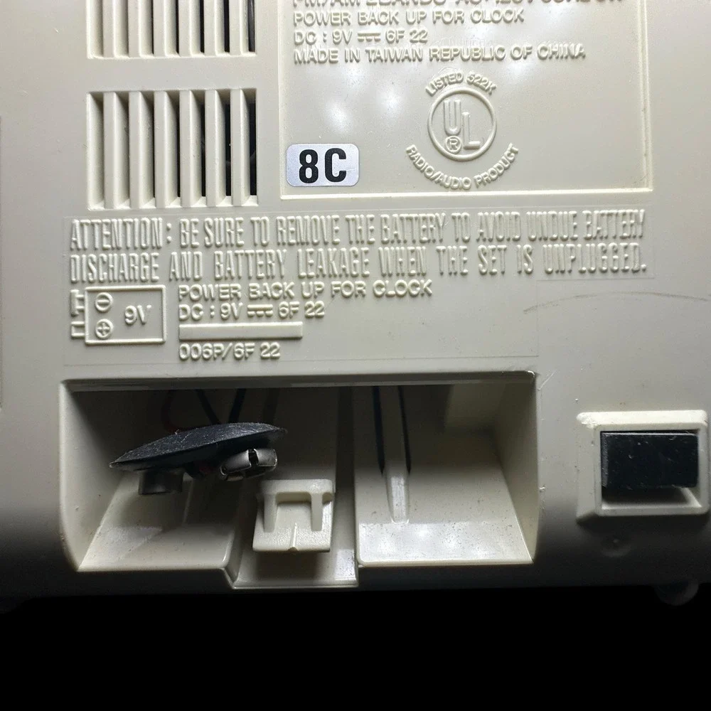 Sony Dream Machine Dual Alarm Digital Clock Radio‎ ICF-C221W Vtg Beige Tested